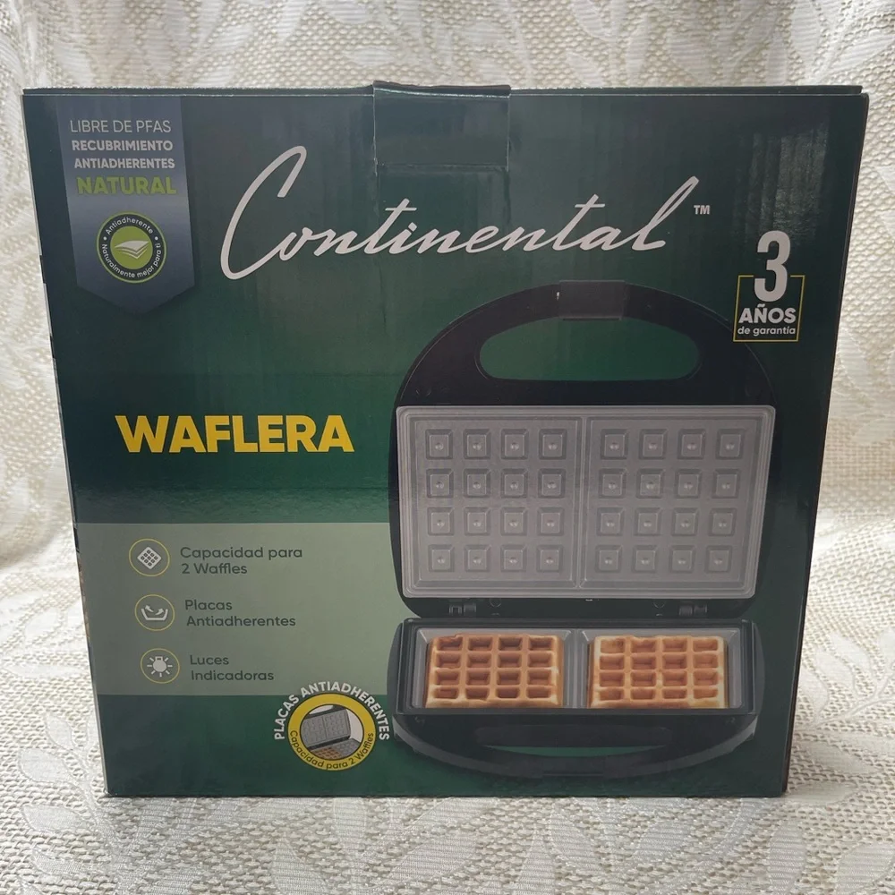 Continental Waffle Maker with Non-Stick Plates
